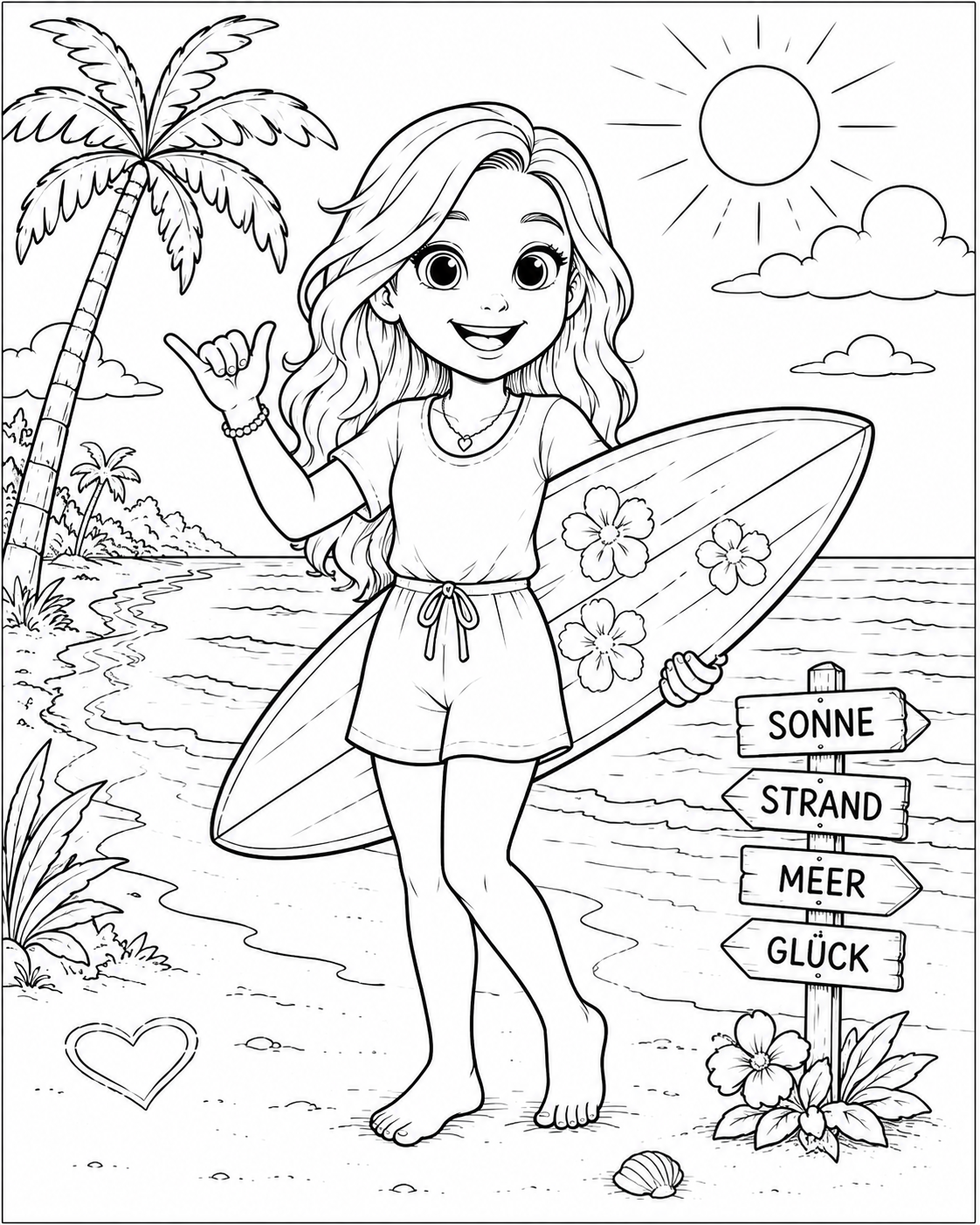 Ausmalbild: Bea Malbuch Seite 3